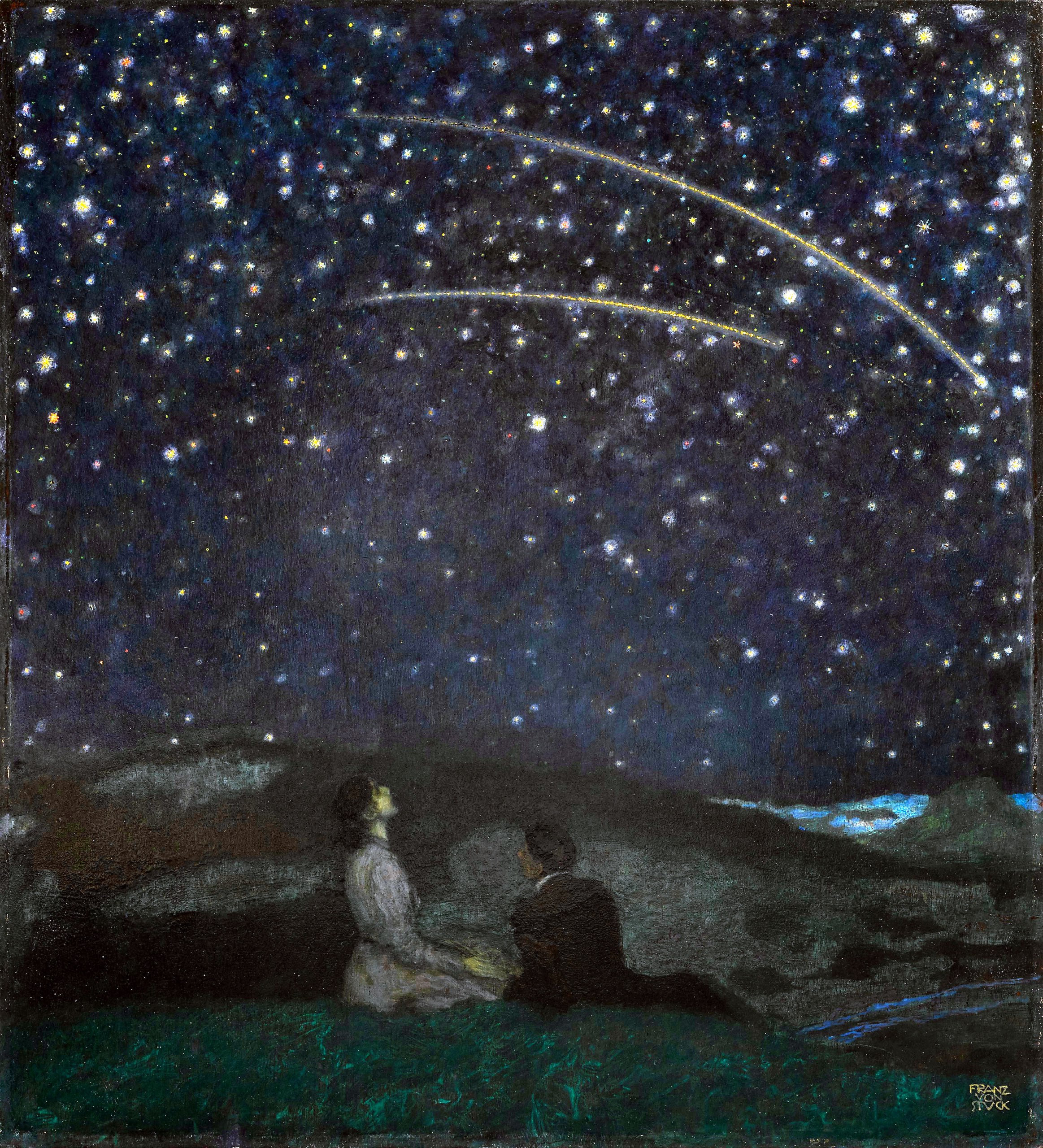 Франц фон Штук — Sternschnuppen (Franz und Mary Stuck) (Падающие звёзды), 1912