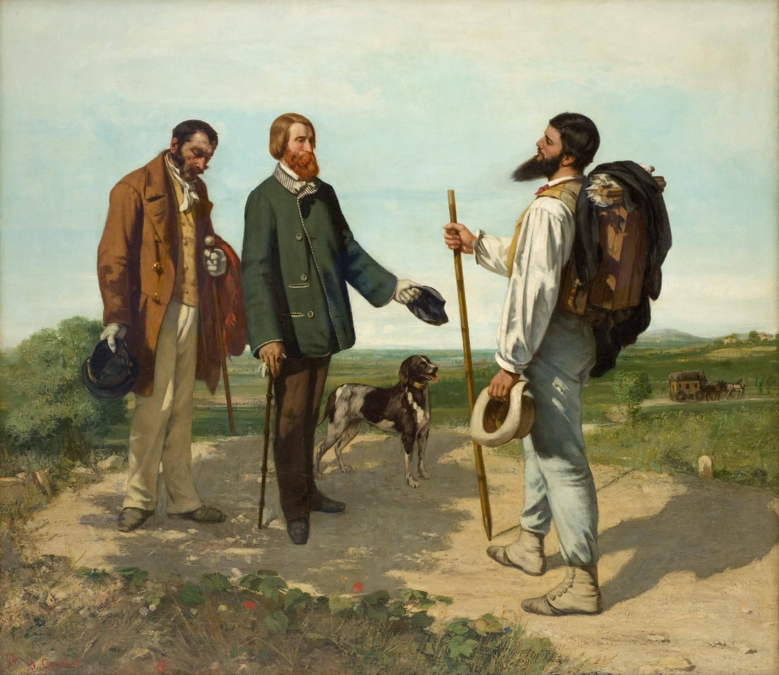 Жан Дезире Гюстав Курбе — La Rencontre ou Bonjour Monsieur Courbet (Встреча или Здравствуйте, мистер Курбе), 1854