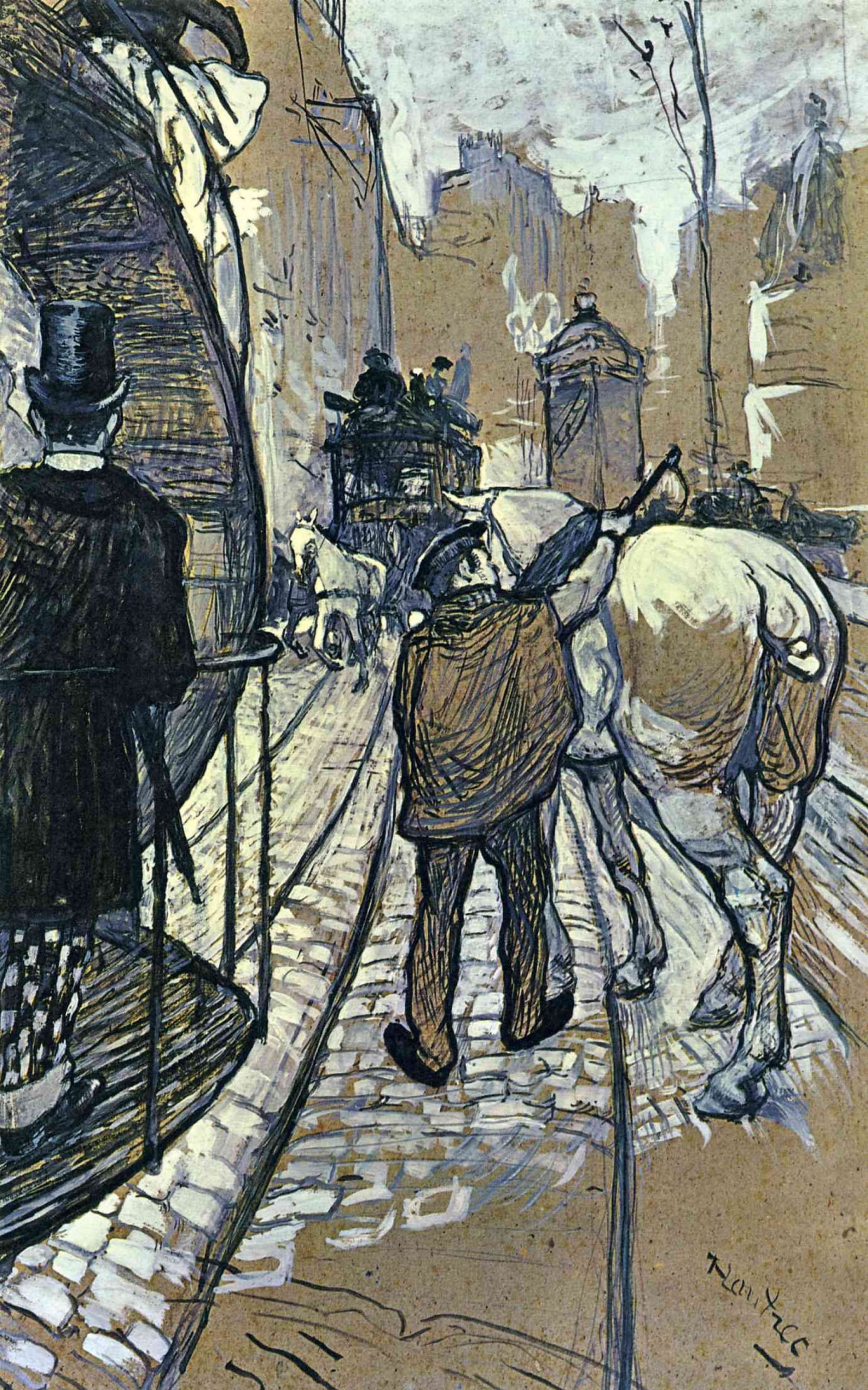 Анри Мари Раймон де Тулуз-Лотрек-Монфа — Les travailleurs de la gare routière (Рабочие на автобусной станции), 1888