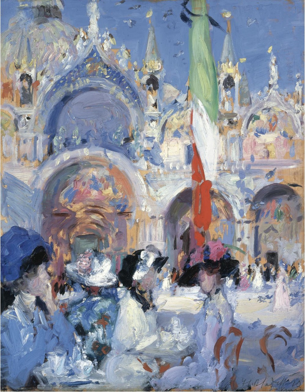 Фрэнсис Кэмпбелл Буало Каделл — Florian's café, Venice (Кафе Флориан, Венеция), 1910