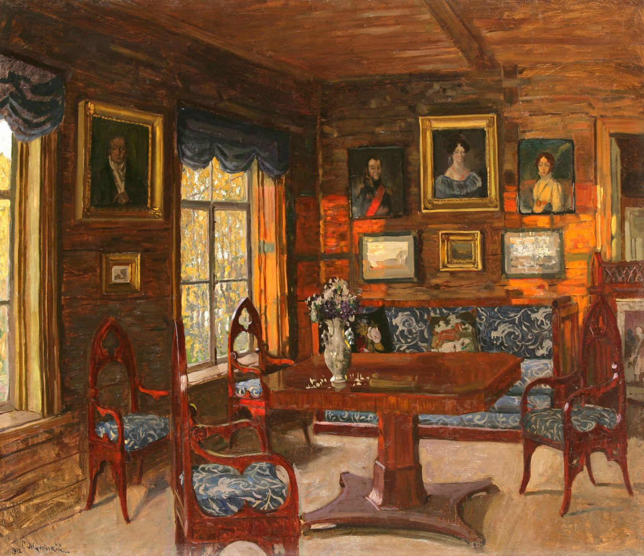 Станислав Юлианович Жуковский — Былое. Комната старого дома, 1912
