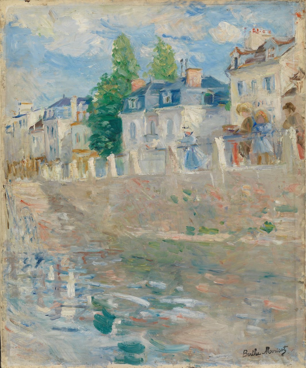 Берта Мари Полин Моризо — On the Banks of the Seine at Bougival (На берегах Сены в Буживале), 1883