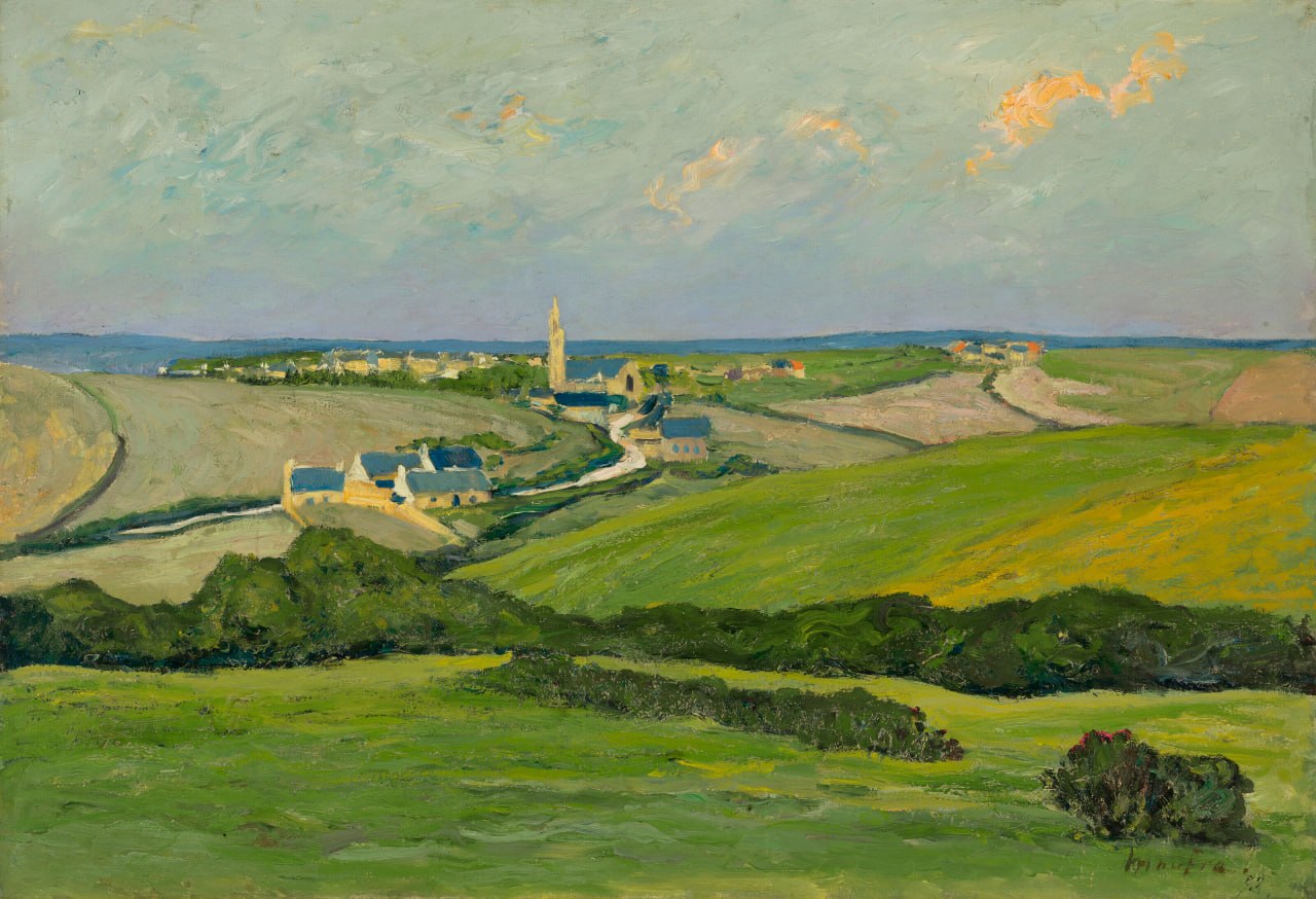 Максимилиан Эмиль Луи Мофра — Vue de village (Вид на деревню), 1891-1897