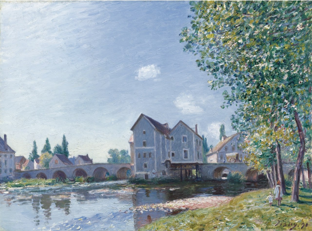 Альфред Сислей — Le pont de Moret, effet du matin (Мост в Морэ, утренний эффект), 1891