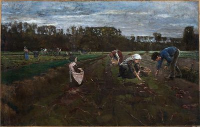 Макс Либерман — Die Kartoffelernte (Собирание картофеля), 1875