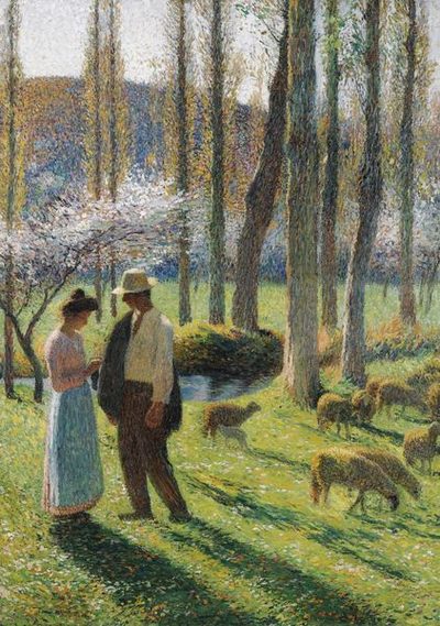 Анри Жан Гийом Мартен — Le paysan et la bergère (Крестьянин и пастушка), 1903