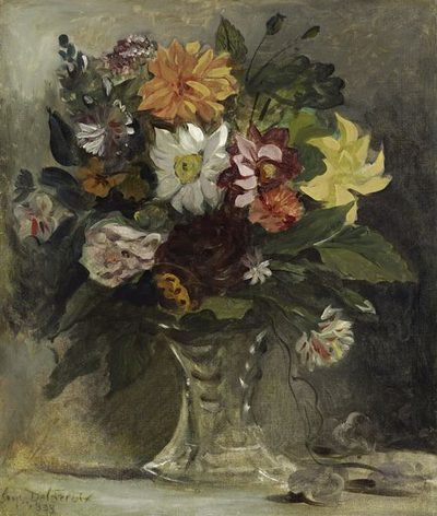 Фердинан Виктор Эжен Делакруа — Bouquet de fleurs (Ваза с цветами), 1833
