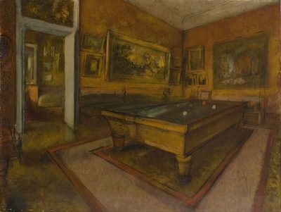 Илер-Жермен-Эдгар де Га (Эдгар Дега) — Salle de billard au Ménil-Hubert (Бильярдная в Мениль-Юбер), 1892