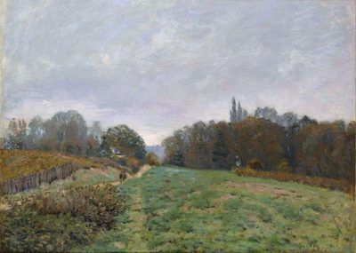 Альфред Сислей — Landscape at Louveciennes (Пейзаж в Лувесьене), 1873
