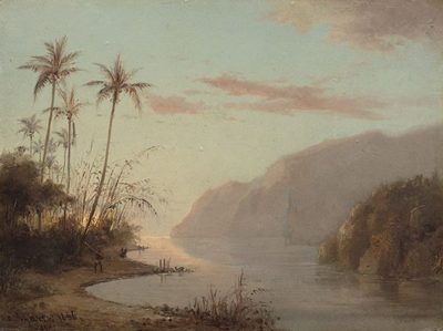Жакоб Абраам Камиль Писсарро — Une Crique a Saint-Thomas (Antilles) (Бухта на острове Сент-Томас (Антильские острова)), 1856