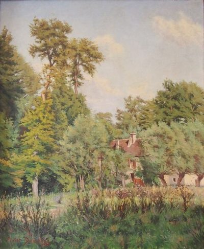 Эмильен Мюло-Дюриваж — Paysage du Cotentin, près des bords de l'Ouve (Пейзаж в Котантене на берегу реки Уве), XIX в.