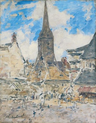 Эжен Луи Буден — Le Clocher de Sainte-Catherine, Honfleur (Колокольня Святой Екатерины, Онфлёр), 1897