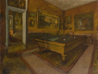 Илер-Жермен-Эдгар де Га (Эдгар Дега) — Salle de billard au Ménil-Hubert (Бильярдная в Мениль-Юбер), 1892