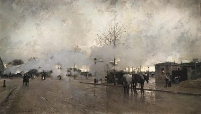 Луиджи Алоис-Франсуа-Жозеф Луар — Smoke on the Paris Circuit Line (Дым окружной парижской железной дороги), 1885