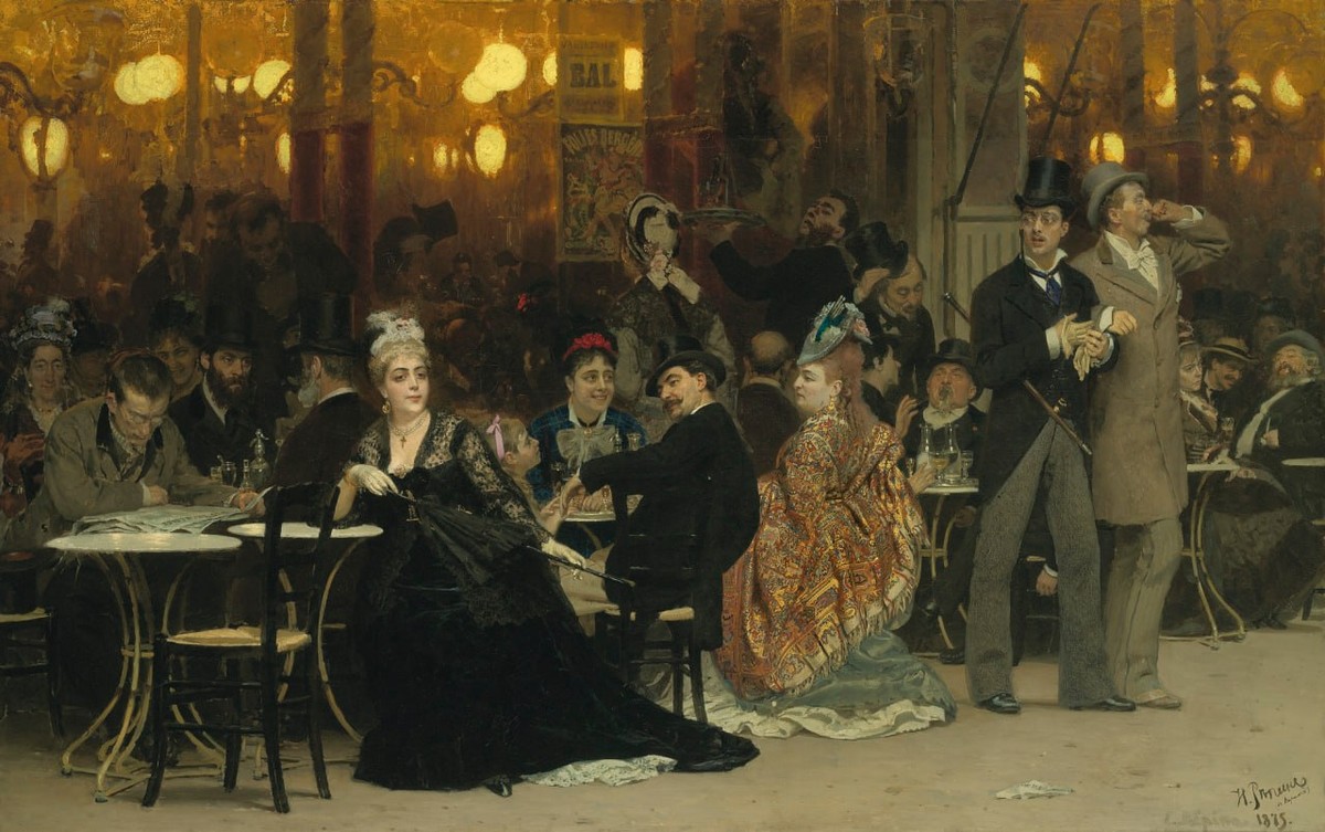 Илья Ефимович Репин — Парижское кафе, 1875