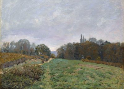 Альфред Сислей — Landscape at Louveciennes (Пейзаж в Лувесьене), 1873